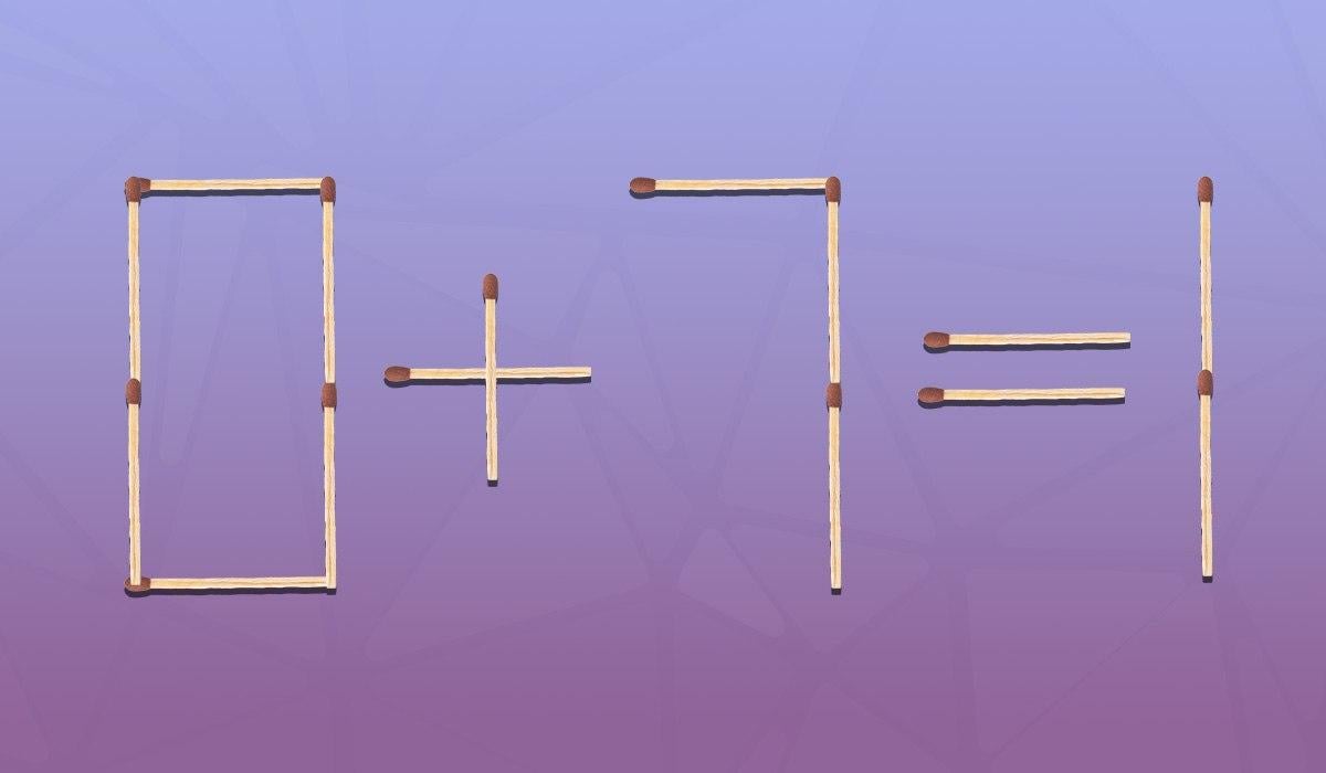 Trebuie să muți un chibrit pentru a face egalitatea corectă: un test rapid de IQ