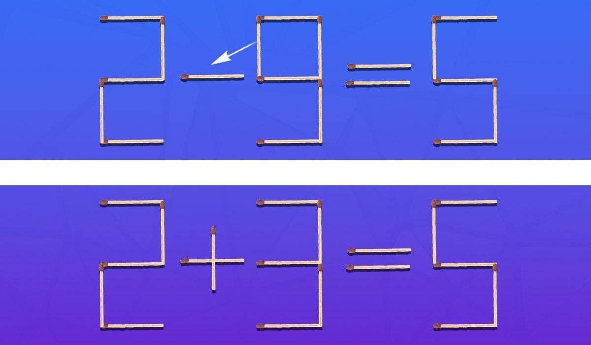 Ce chibrit trebuie mutat pentru ca egalitatea să fie adevărată: un test rapid de IQ