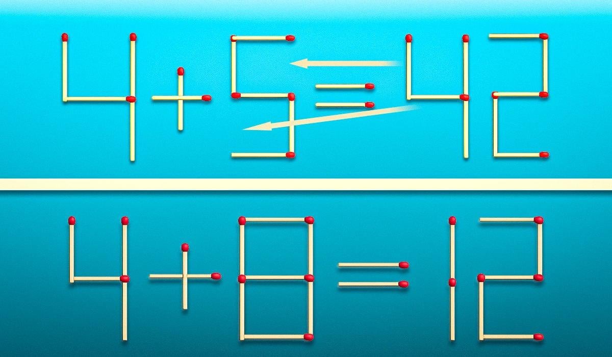 Trageți 2 chibrituri și egalitatea devine corectă: un test rapid de IQ