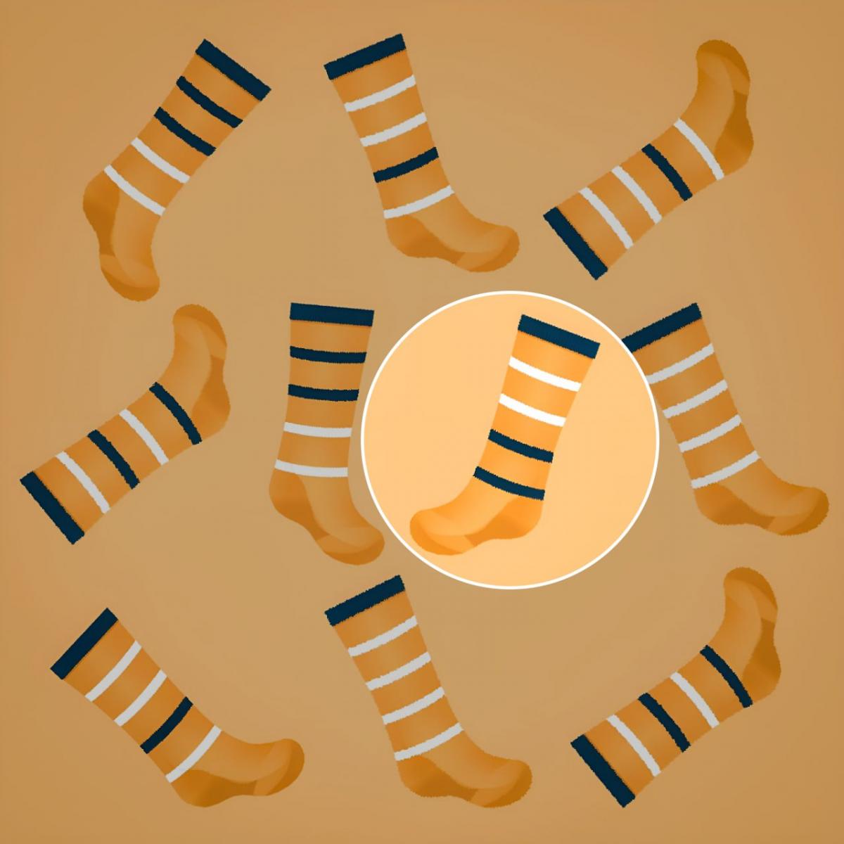 Șoseta era aproape în centrul puzzle-ului / colaj Moje